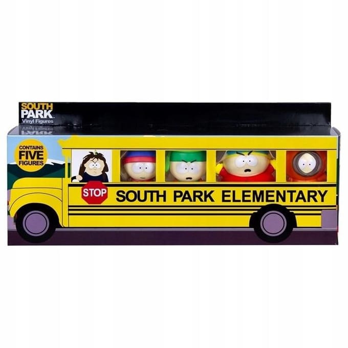 SOUTH PARK FIGURE COLLECTION 2.5INCH 5PCS IN SCHOOL BUS 14,5X35CM