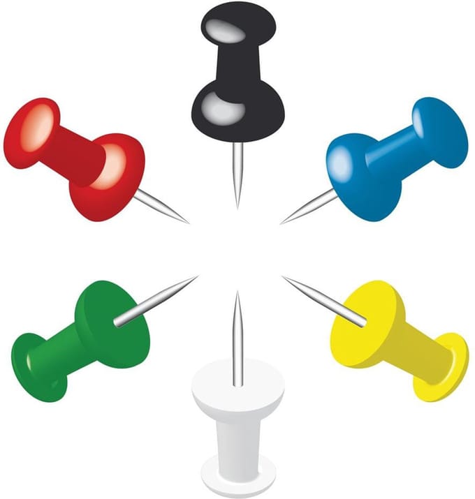 Alco punaises - set 75x - gekleurd - voor prikbord