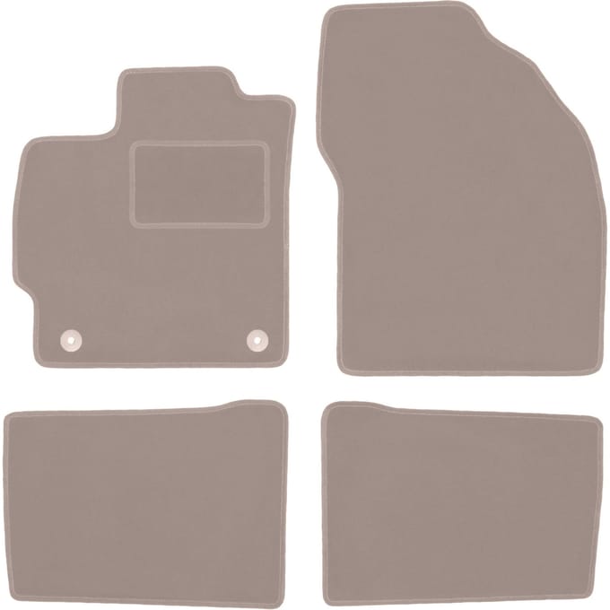 Beige veloursmatten voor: Toyota Prius III XW30 hatchback (2011-2015)