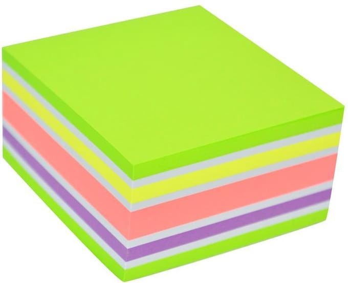 Stick'n Sticky Notes Kubus - 76x76mm - Neon Pastel Mix - Groen - 400 memoblaadje