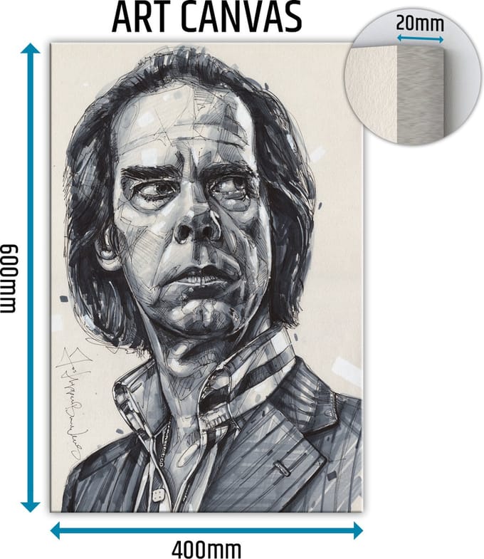 Nick Cave canvas schilderij 40x60 cm
