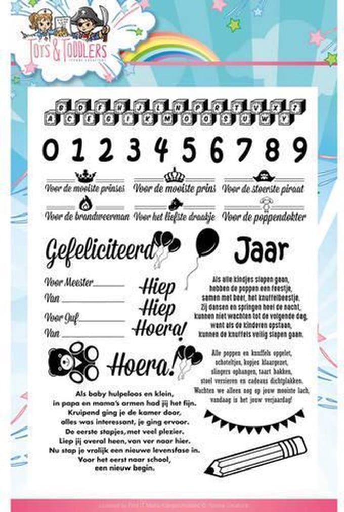 Stempel - Yvonne Creations - Tots en Toddlers - Tekst