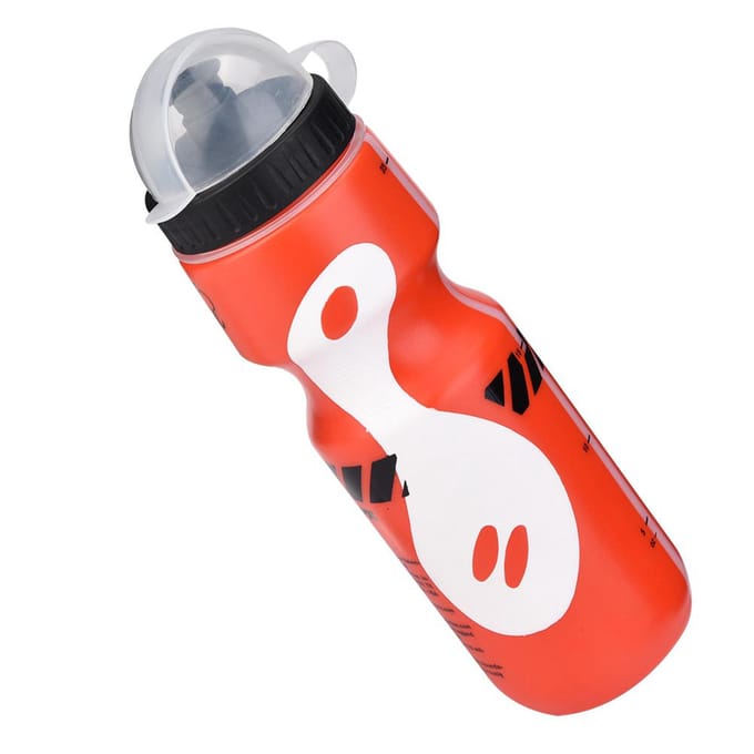 Bidon van 650 ml met bidonhouder voor mountainbikes. (Rood) red