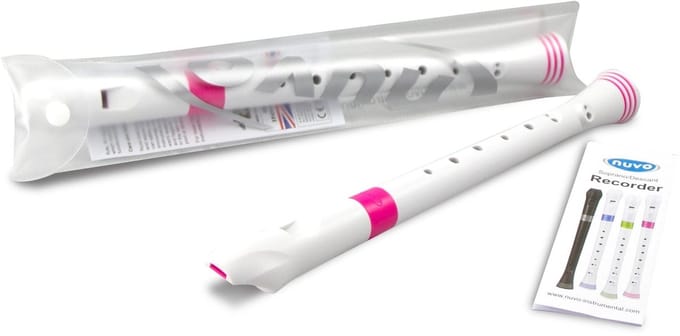 Nuvo Blokfluit NURB300 - wit/roze