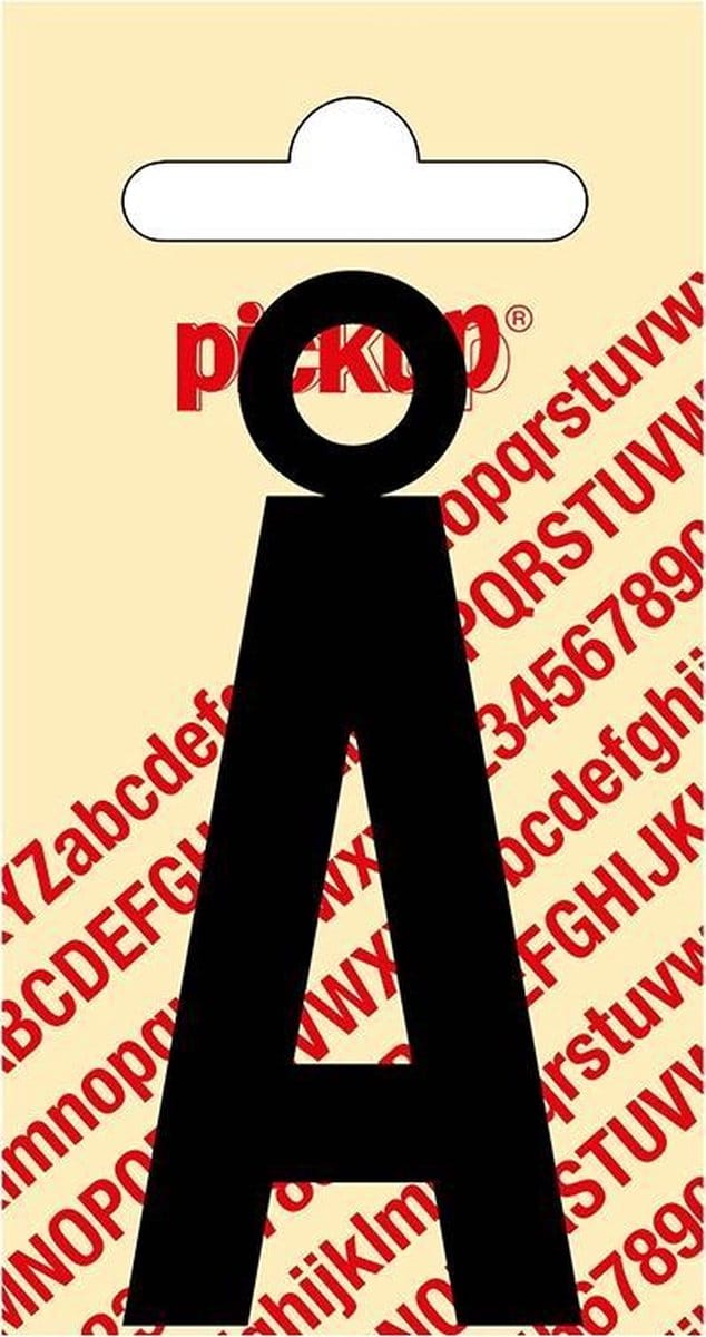 Pickup plakletter Nobel 60 mm zwart Å - 31002060AO