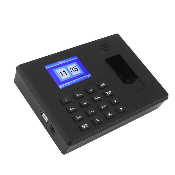 Tijdklok Vingerafdruk Aanwezigheidsmachine Intelligente Biometrische Vingerafdruk Tijdregistratiemachine black