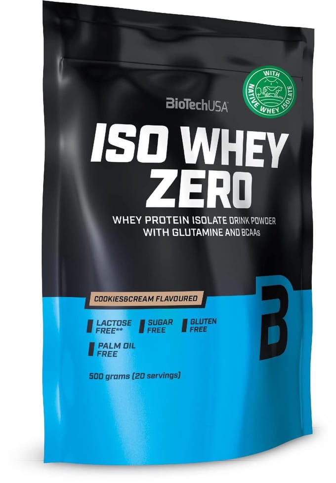 BiotechUSA isolaat eiwitpoeder - ISO WHEY zero (454 g) - smaak: Cookies & Cream