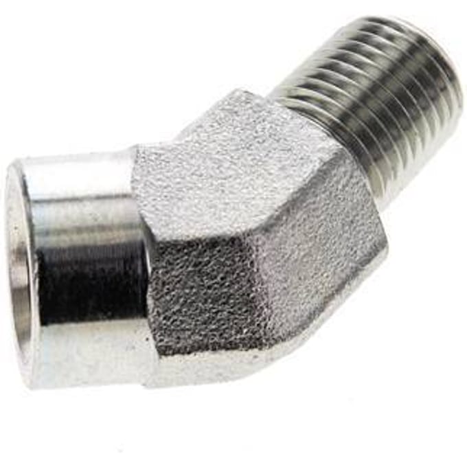 45°  L-Koppeling 1/4'' NPT Buitendraad X Binnendraad Staal 275bar