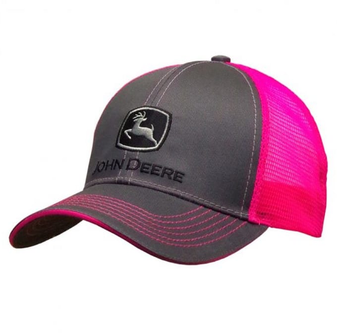 John Deere pet met gaas Roze
