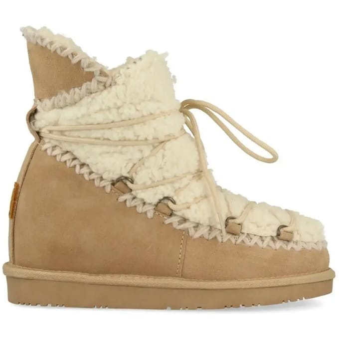 Dameslaarzen Gioseppo d'hiver beiges à lacets