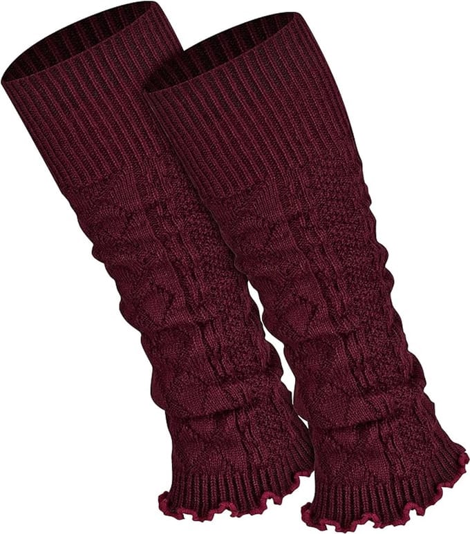 Famanu - Wollen beenwarmers dames, zacht, elastisch, warm voor koude dagen