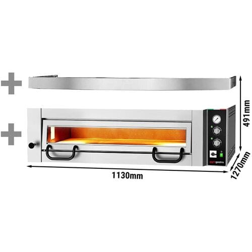 GGM Gastro Elektro Pizzaofen Power - 4x 34 cm - Manuell - inkl. Haube