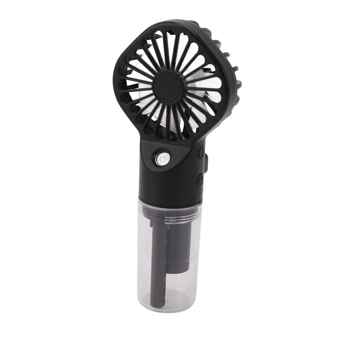 Draagbare Handheld Vernevelaar Ventilator USB Oplaadbare Waterspray Vernevelaar met 4 Snelheden Zwart zwart