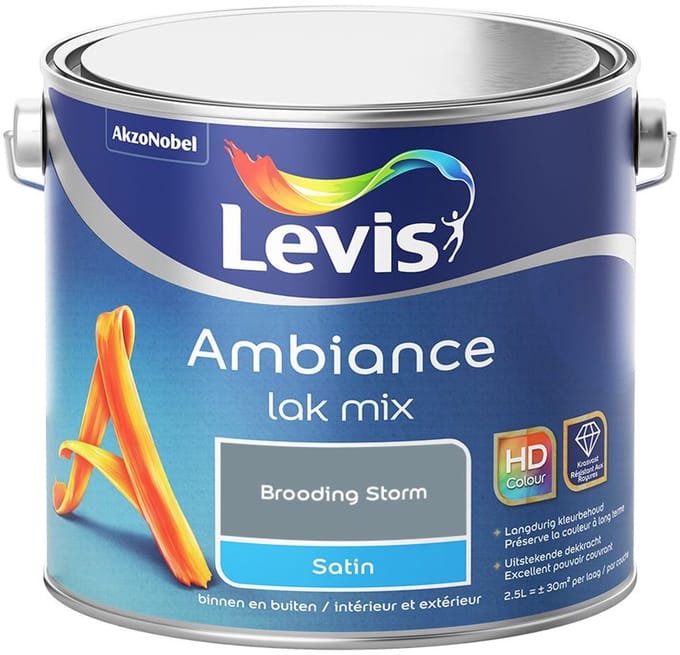 Levis - Ambiance Lak Satin Mix - Brooding Storm - Mengverf - 2,5 L
