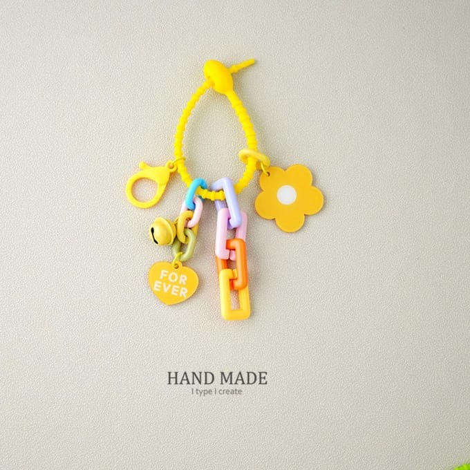 Porte-clés créatif en forme de cœur et de fleur, couleur bonbon, mignon, petit, accessoire pour sac vert