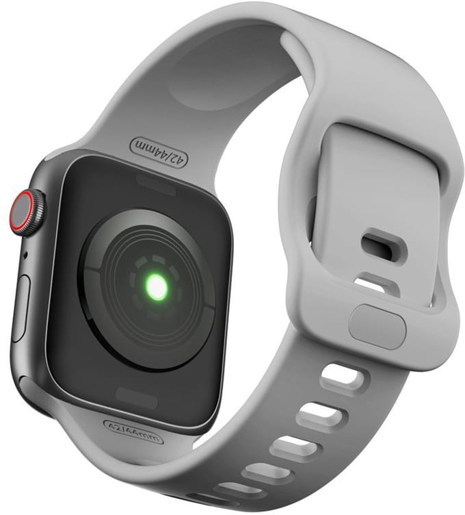 Smartwatch bandje - Apple Watch 42mm 44mm - grijs siliconen