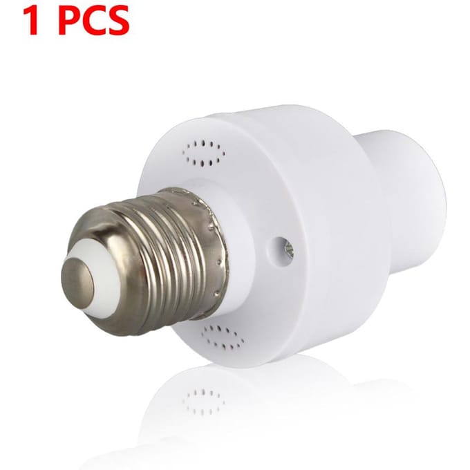 E27 LED Infrarood Bewegingsdetectie Lichtsensor E27 Basis PIR Bewegingsmelder Wandlamphouder Smart Switch Lampfitting Adapter white