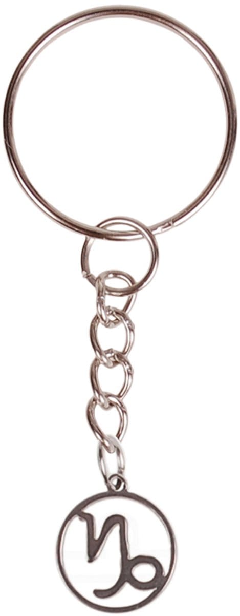 Sleutelhanger/Tashangertje - Zilverkleurige Sleutelring - hanger sterrenbeeld Steenbok