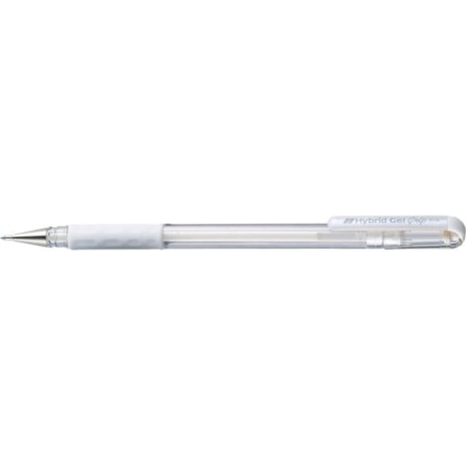 Gelschrijver pentel k118 grip medium wit