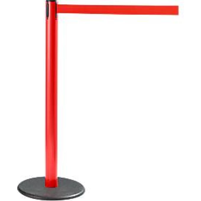 RS-GUIDESYSTEMS® afzetpaal met trekband GLA 28, rood, trekband rood