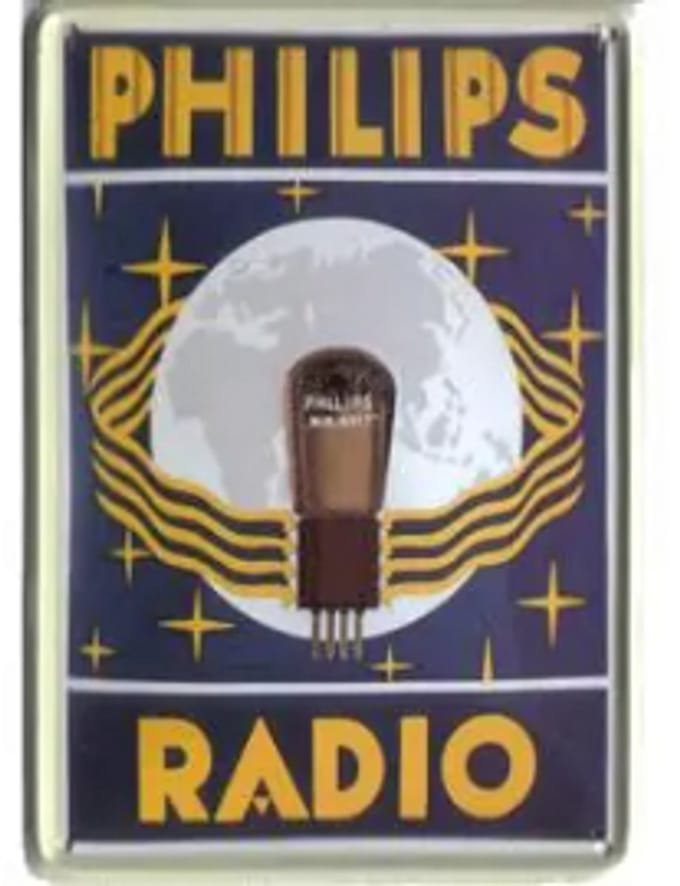Blikken reclamebord - Philips Radio 20x30 cm