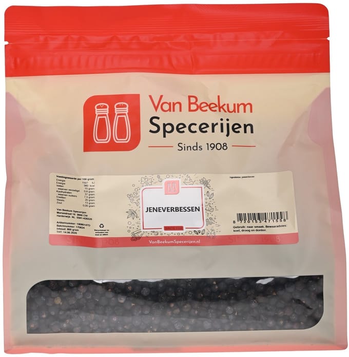 Van Beekum Specerijen - Jeneverbessen - 800 Gram (hersluitbare stazak)
