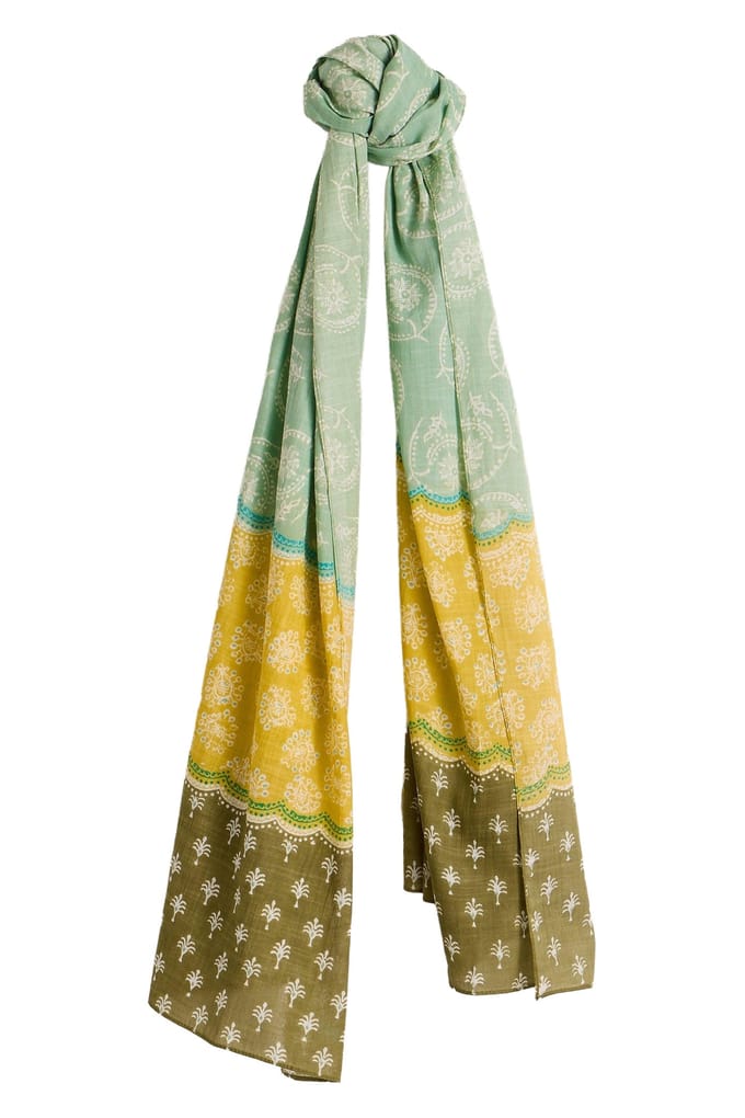 White Stuff Callie Printed Scarf Green Print Taglia: OS | Sciarpe Outlet | Uomo | Verde