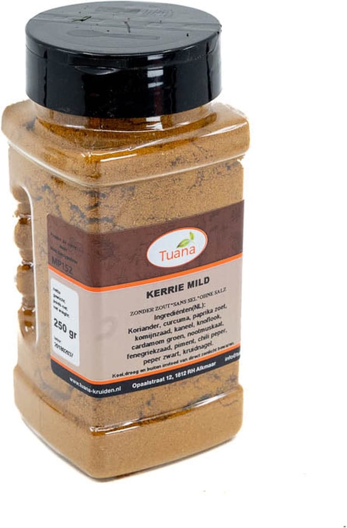 Tuana Kruiden - Kerrie Mild - Strooibus 140 Gram - Tuanashop - MP-K-0027