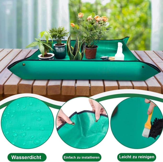 plantenmat, tuinmat, plantenonderlegger, opvouwbaar, grote ompotmat