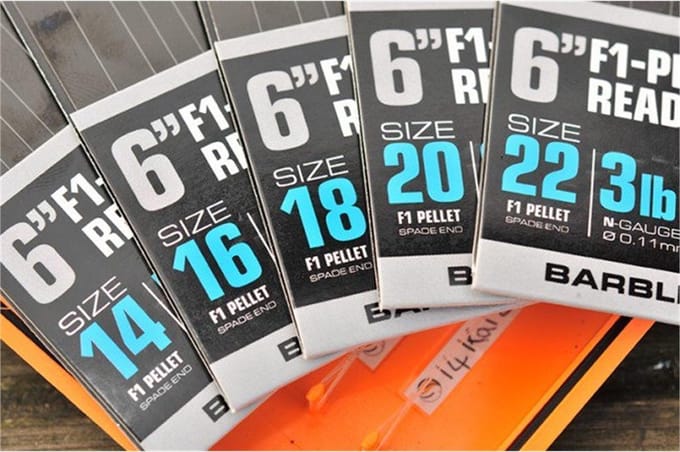 Guru F1 Pellet Pole Rig - 15cm - 0.11mm - Haakmaat 22 - Transparant
