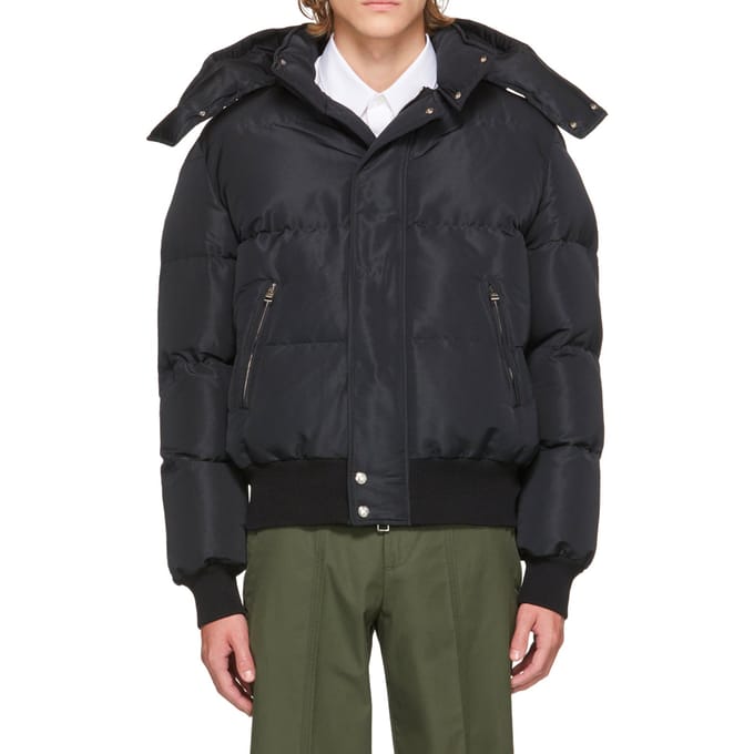 Alexander McQueen wolmix gewatteerde bomberjack
