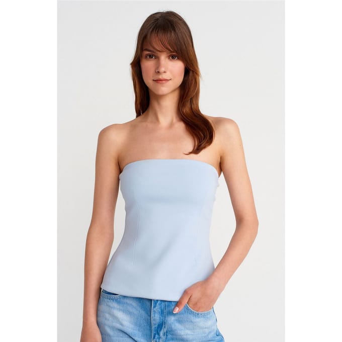 Strapless Slim-fit Bandeau Blouse