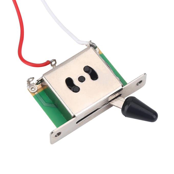 Elektrische Gitaar Metallic Bedradingsharnas Voorbedrade Kit 3-weg Schakelaar Potmeters Set wit