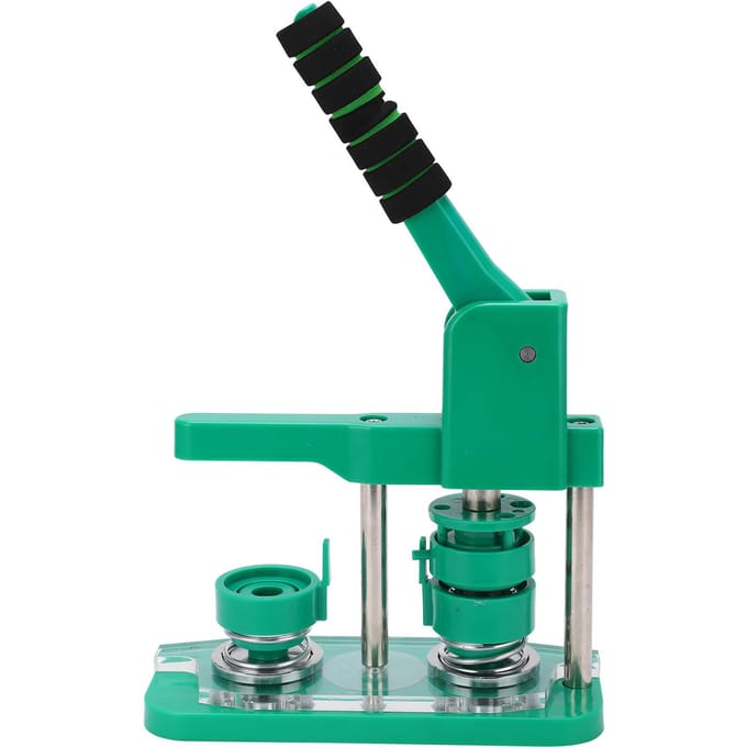 Knopmaker Machine Uniek Ontwerp 32mm Eenvoudige Installatie Plastic IJzer Groene Speld Maker voor Kind wit