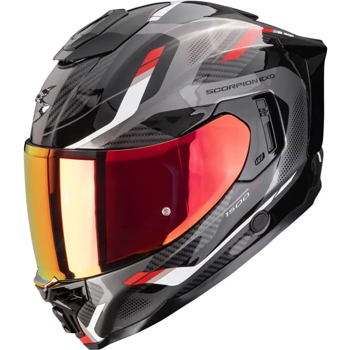 Scorpion EXO-1500 Sleek Black Red - Integraalhelm - Maat M - Motorhelm - ECE 22-06 gekeurd