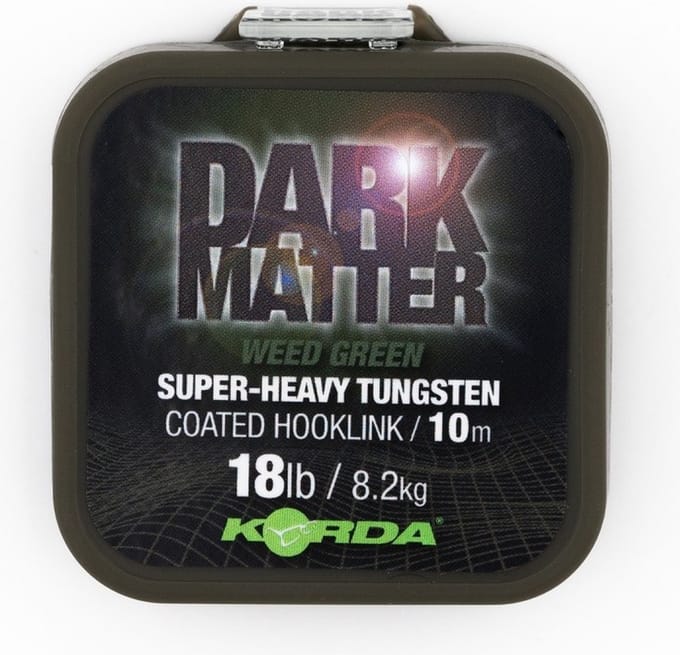 Korda Dark Matter Tungsten Coated Braid - Green - 18lb - 10m - Groen