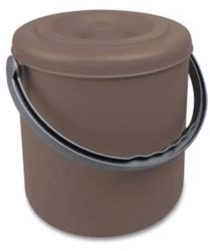 Afvalemmer 10 l Taupe
