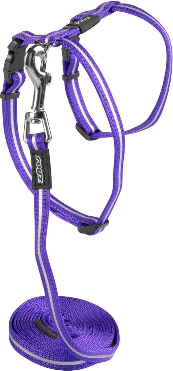 Rogz Alleycat Tuigje Met Looplijn Paars 11.9x21.5 cm