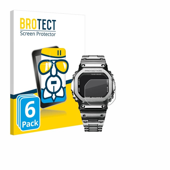 Screenprotector 6 Stuks voor Casio G-Shock GMW-B5000D-1ER Beschermglas transparant