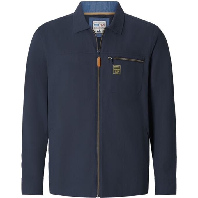 Jan Vanderstorm herren Outdoorshirt - 41/42 - donkerblauw - Plus Size