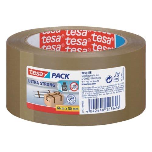 tesa pack Ultra Strong Packaging Tape 66m x 50mm Brown