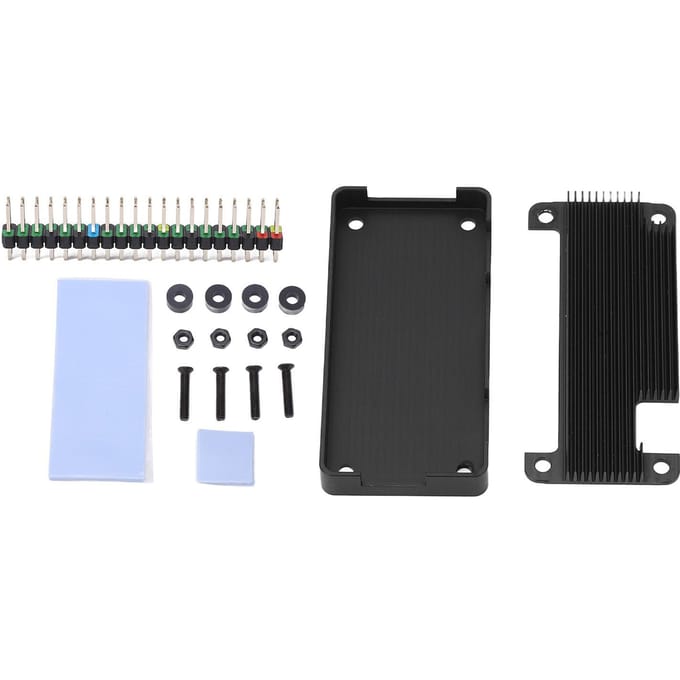 Behuizing van aluminiumlegering met koellichaam, passieve koeling, pin header voor Raspberry Pi Zero