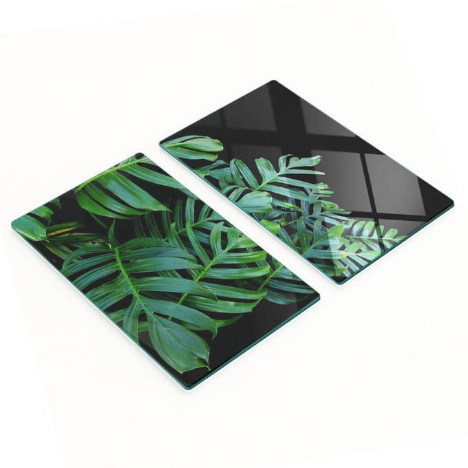 Monstera Multifunctionele Decoratieve Glazen Keukenplanken 2x30x52 cm