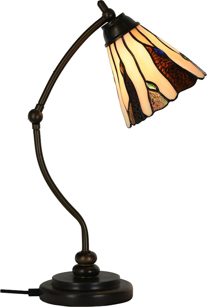 Lumilamp Tiffany Tafellamp Ø 27x51 cm Beige Glas