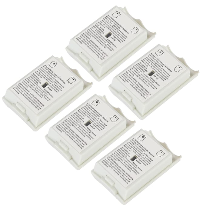 5 STUKS Universele Vervangende Batterij Shell Case Cover Kit voor XBOX 360 Controller (Wit) wit
