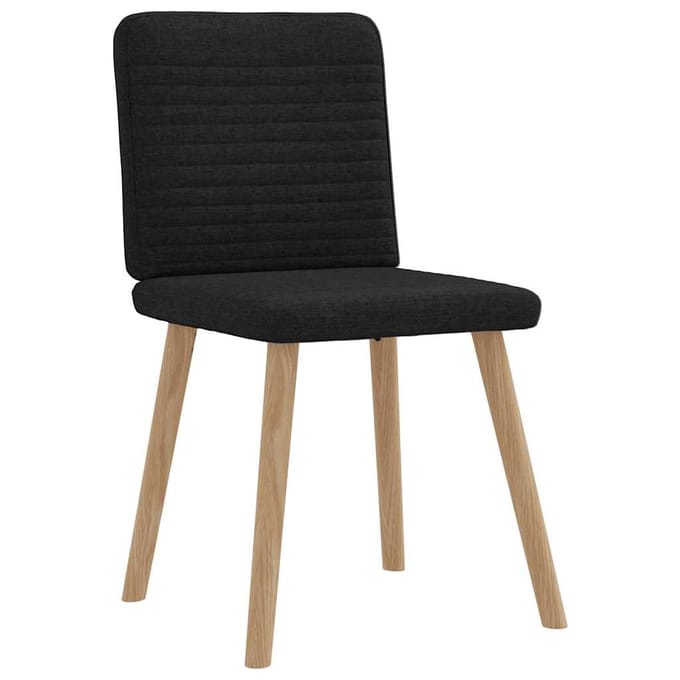 vidaXL - Eetkamerstoelen - 6 - st - stof - zwart