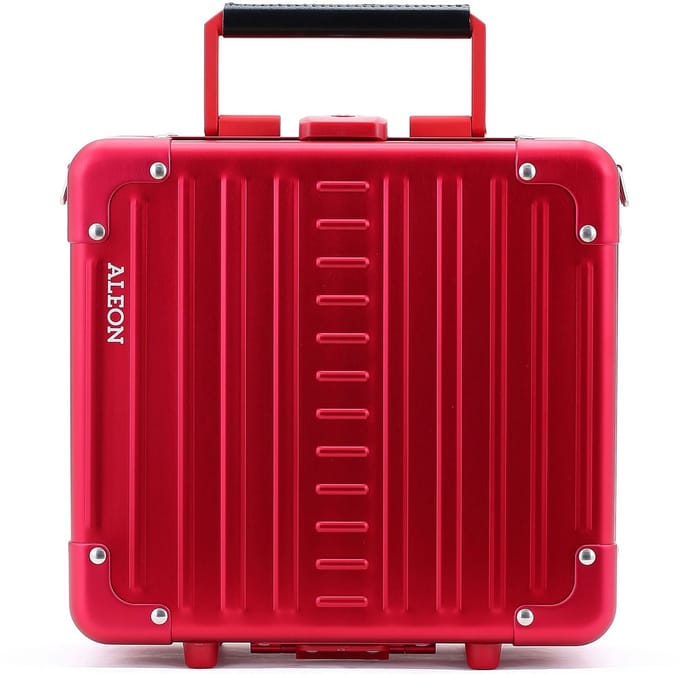 Aleon Diversty-cosmeticaBeautycase van aluminium, 27 cm - 7 L - Open - ruby