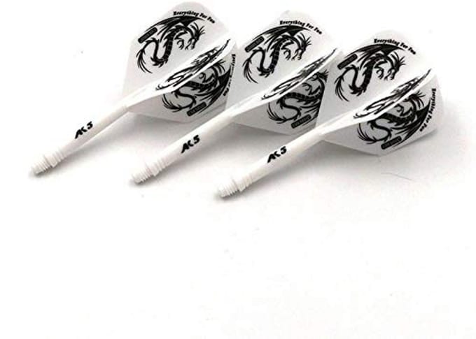 Dartflights Large White Dragon Patroon - Hoogwaardige Dart accessoires