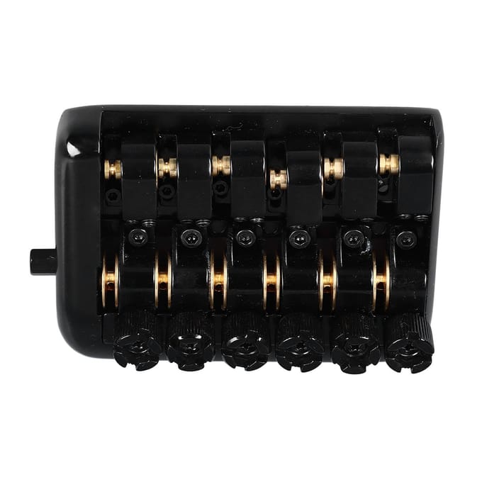 Headless Gitaarbrug Staartstuk Vast 6 Snaar Elektrische Gitaren Roller Zadel Vervanging black