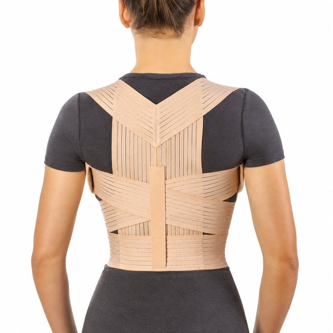 Uriel - Houding corrector - Rugbrace - Postuur corrector - Unisex - Beige - Maat S